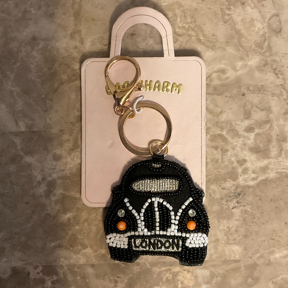 ANTHROPOLOGIE Beaded London Taxi Bag Charm - Picture 2 of 3